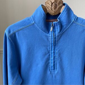 Tommy Bahama Blue 1/4 Zip Pullover L